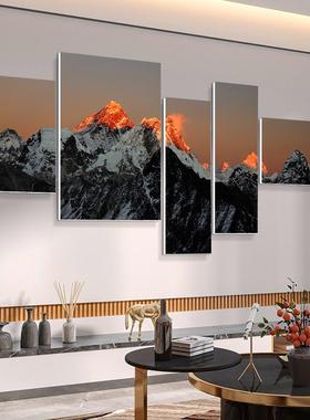 日卧照金山客装饰画大气富山沙发UEV背景墙现代简约室挂士画壁厅