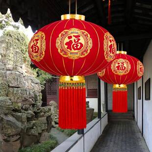 2025年新大款春DMH新年红灯笼免插电一对过节装饰户外大门口阳台
