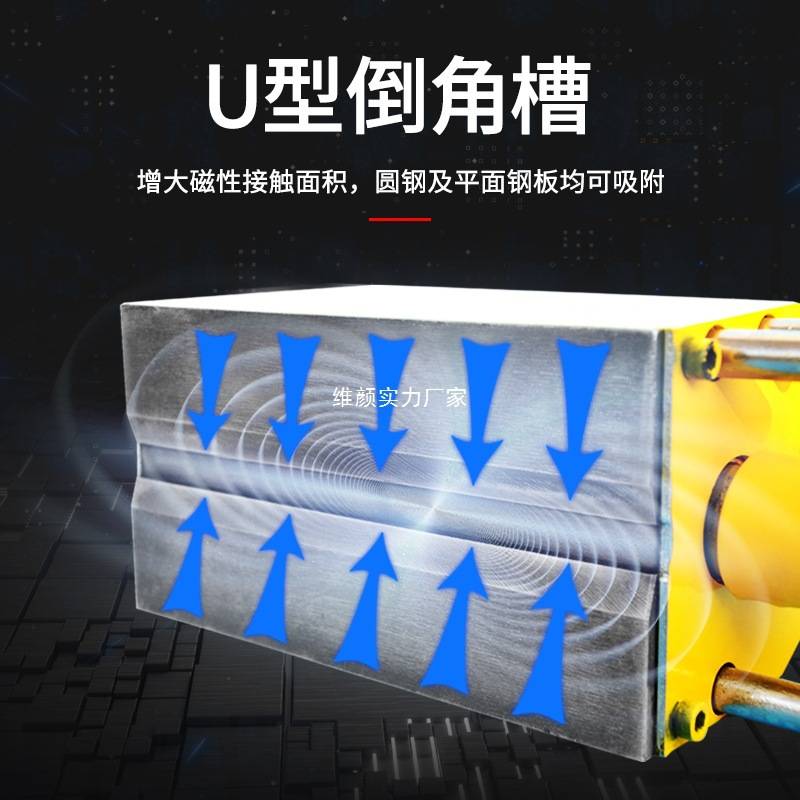 劲友永磁起重器磁力吊1吨2工业电磁吸盘磁力吊具行车磁铁行吊