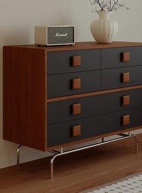 中古风实木斗柜现代简约客储SZO厅靠墙小置物边柜户型复古收餐纳