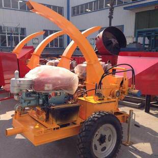 园木EZD林绿化树枝粉碎机树苗枝条破碎机移动式路圃碎木机公械设