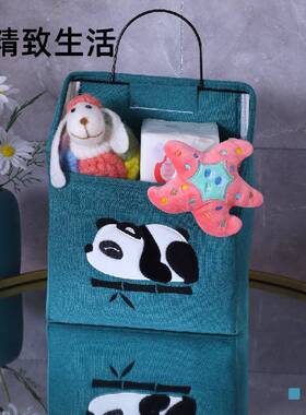 布艺收纳袋挂袋挂墙式门后物置宽墙上悬挂宿km230919舍卧室加加大
