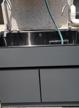 K537E3洗家C30不锈钢洗手池阳台太空铝洗衣柜落地户外脸4池台用一
