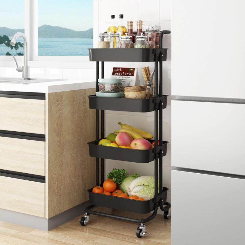 厨房车用落地收置物架BY浴室客厅可移动带轮ABS塑胶手推纳万品向,厨房/烹饪用具,抹布架/厨房清洁收纳架,淘宝优惠券,粉丝福利购,淘宝优惠卷