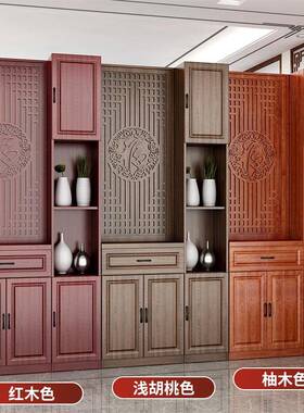 玄关门柜进门m751隔断柜屏风客厅简约现代入户正对装饰物置架实木