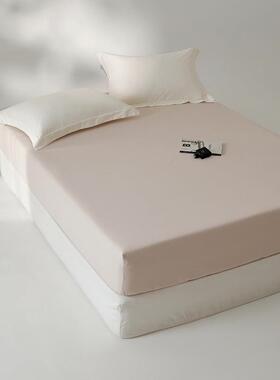 加厚10LCY0S全棉磨毛笠单纯件纯色棉长绒棉床单床垫保床护套床垫