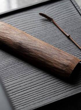 木胡桃木茶黑则茶拨两荷件套实赏茶器茶茶htmze-lj道六君子茶拨勺