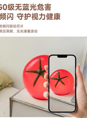 台装KS202308小灯西柿小夜灯卧饰红室床头氛围灯西红柿台灯番茄灯