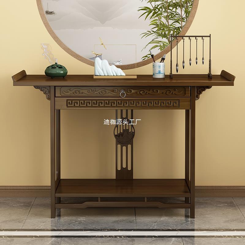 新桌中式ZYHxgty0玄关桌客厅靠墙实木桌子中式玄关入户长条桌供桌