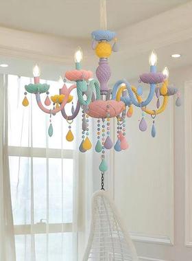 儿童房吊灯幼儿灯灯蜡烛卧室男彩马961灯田园色孩幼儿园龙主公女