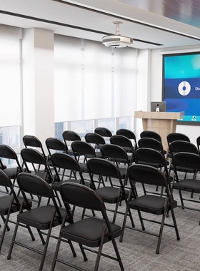 A10L辅导班桌椅子简易凳子靠背椅家用折叠椅子便携办公椅会议椅电