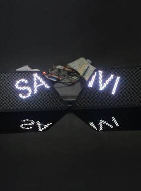 三为新款5V 12V可选菱形可编辑LED恶魔眼车灯改装装饰灯前大灯