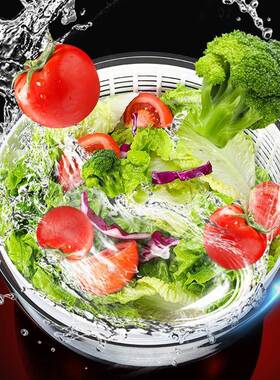 居家蔬菜脱水器沙拉F97HMSH5沙律青菜水果干机甩动手摇旋转水沥菜