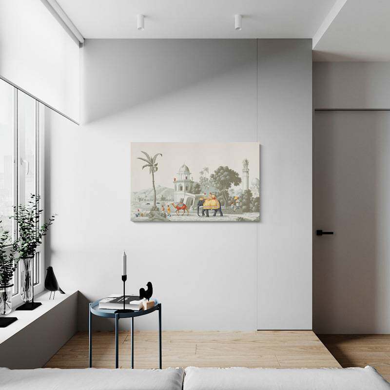 一千零一夜装饰画伊甸园客厅餐厅大幅横板丛林挂画现代简约沙发画