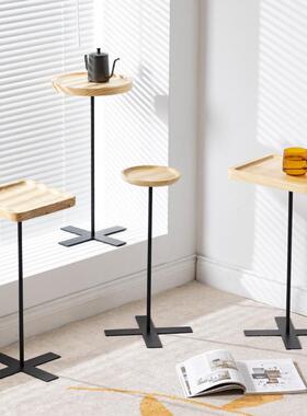 &实木迷你床头桌子窄小意0cm简J约现代沙发2边几bjhj-1床头柜缝隙