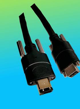 IEEE1394B\A火线两端带螺丝400M800M标准协议工业相机图像传输线
