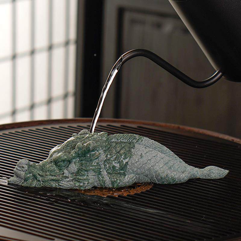 创青砂石桌可爱呆萌龙鱼茶宠摆件意家居面鱼缸盆栽饰景观造tb-758图片