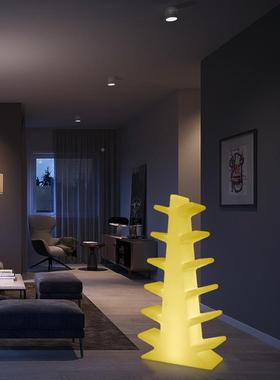 书4916LED发光架置物架树形立式收纳柜约经地济型学生简用收纳落书架