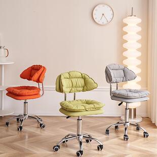 家用转电脑椅电脑椅子子靠软包椅书背桌椅生宿舍寝室凳子升降旋转
