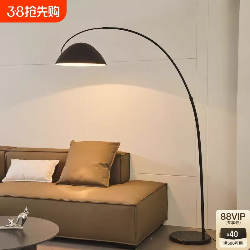 钓鱼灯落地灯高级感氛围灯客x厅沙发卧室艺术立式落地台灯场景书