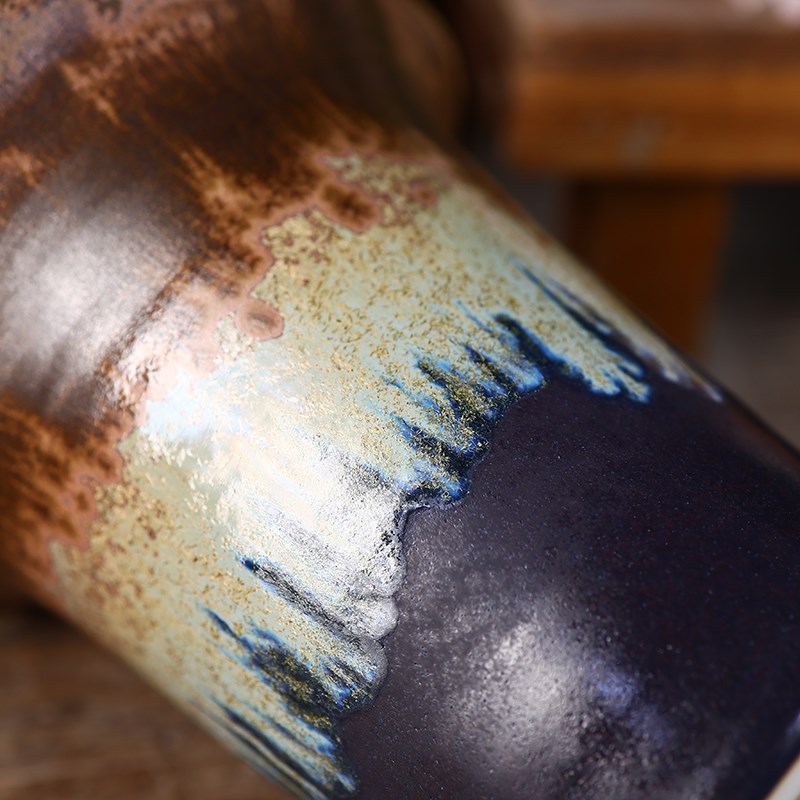 【素瓷上新】陶瓷花盆高桩盆老桩万象多K肉绿植复古细闪国风百搭