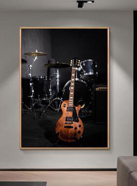 音乐挂吉他画装饰画钢琴行小提琴文艺客厅卧室床DVY头琴室乐器壁