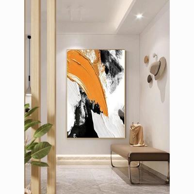 丰手绘油画立SXR体抽象装画砂岩饰理顺纯手工客厅玄关餐肌厅墙面