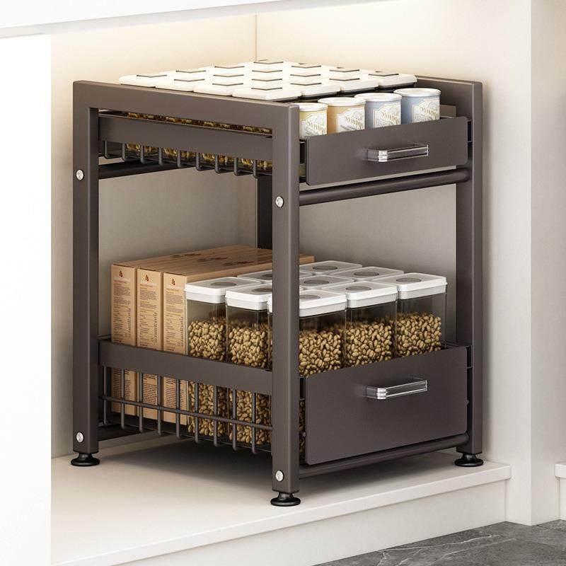 厨房架洗池手抽拉式收收纳架台面下置XX831088物家用下水槽纳分层,厨房/烹饪用具,抹布架/厨房清洁收纳架,淘宝优惠券,粉丝福利购,淘宝优惠卷