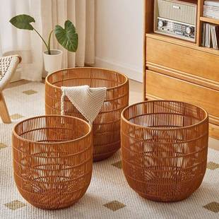 卧室纳脏衣篓用脏衣篮洗篮衣脏衣服收WET筐仿藤编卫生间浴家室脏