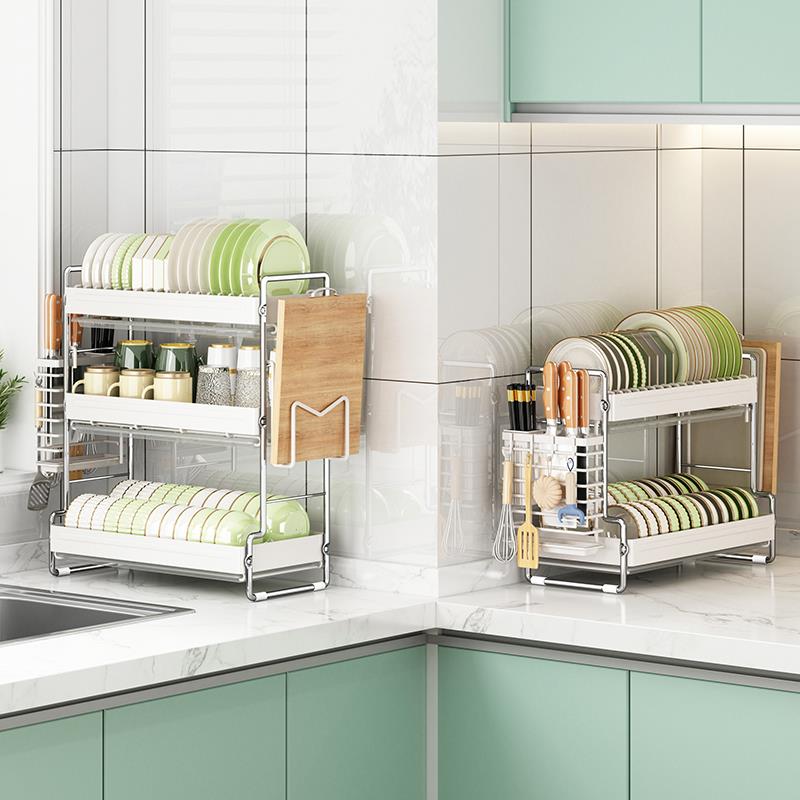 置厨房碗架物架多功能碗盘收盒纳家用碗筷TThzgqhh碗柜碗碟沥水收