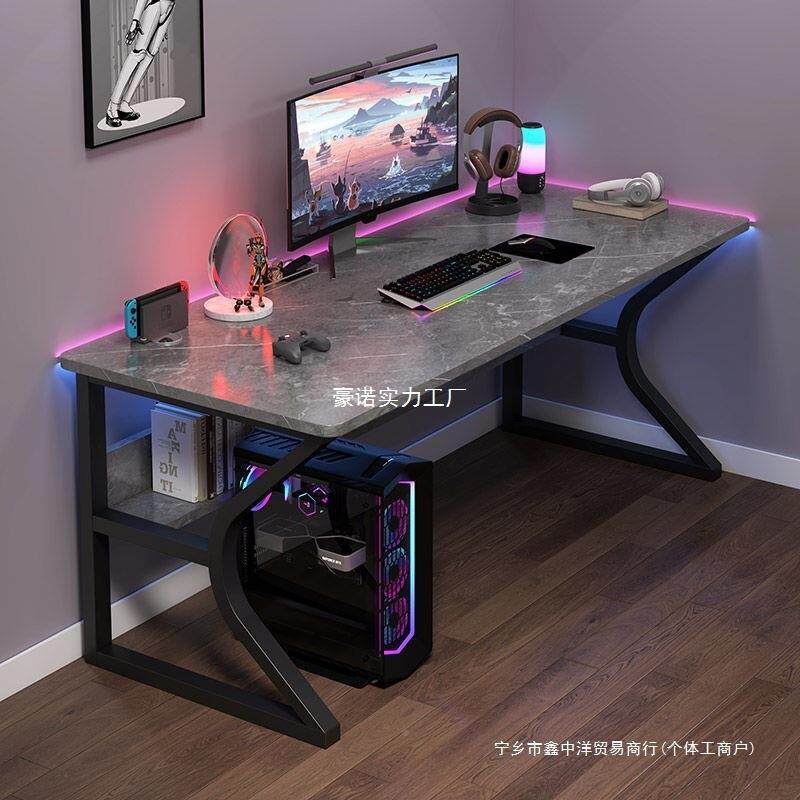 电桌台办式家00台用电竞桌脑椅卧室工作书桌学生学习桌公桌简易桌