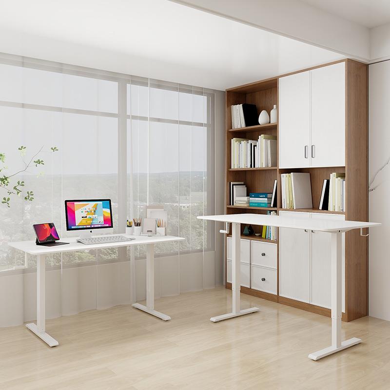 办公桌降手摇站款手动升降电脑桌升降书桌立式办公桌工升作台