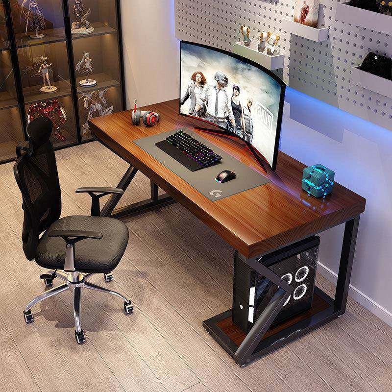 电dnd实电脑桌台式机箱一体家用工作台办公桌木室书桌DTH卧单人竞