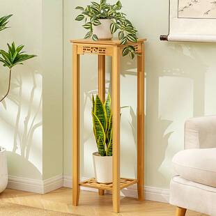 5YA1花架子置物架阳台客厅落地式花盆托架多肉铁艺网红实木植物摆