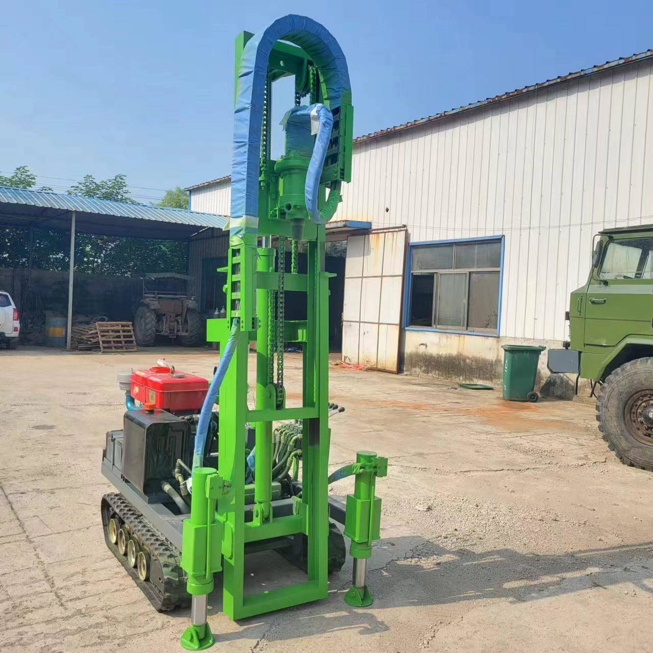 小型庭履院光伏地钉螺旋钻机工程岩地无品牌/基打用桩机土两带潜