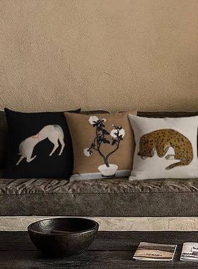 艺术家常玉复AL7872发古新式客厅中沙抱民宿靠枕垫欧式靠枕套卧赵