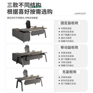 办公桌老板桌简约现代总裁桌办公室家具广东轻奢经理大班台主管桌