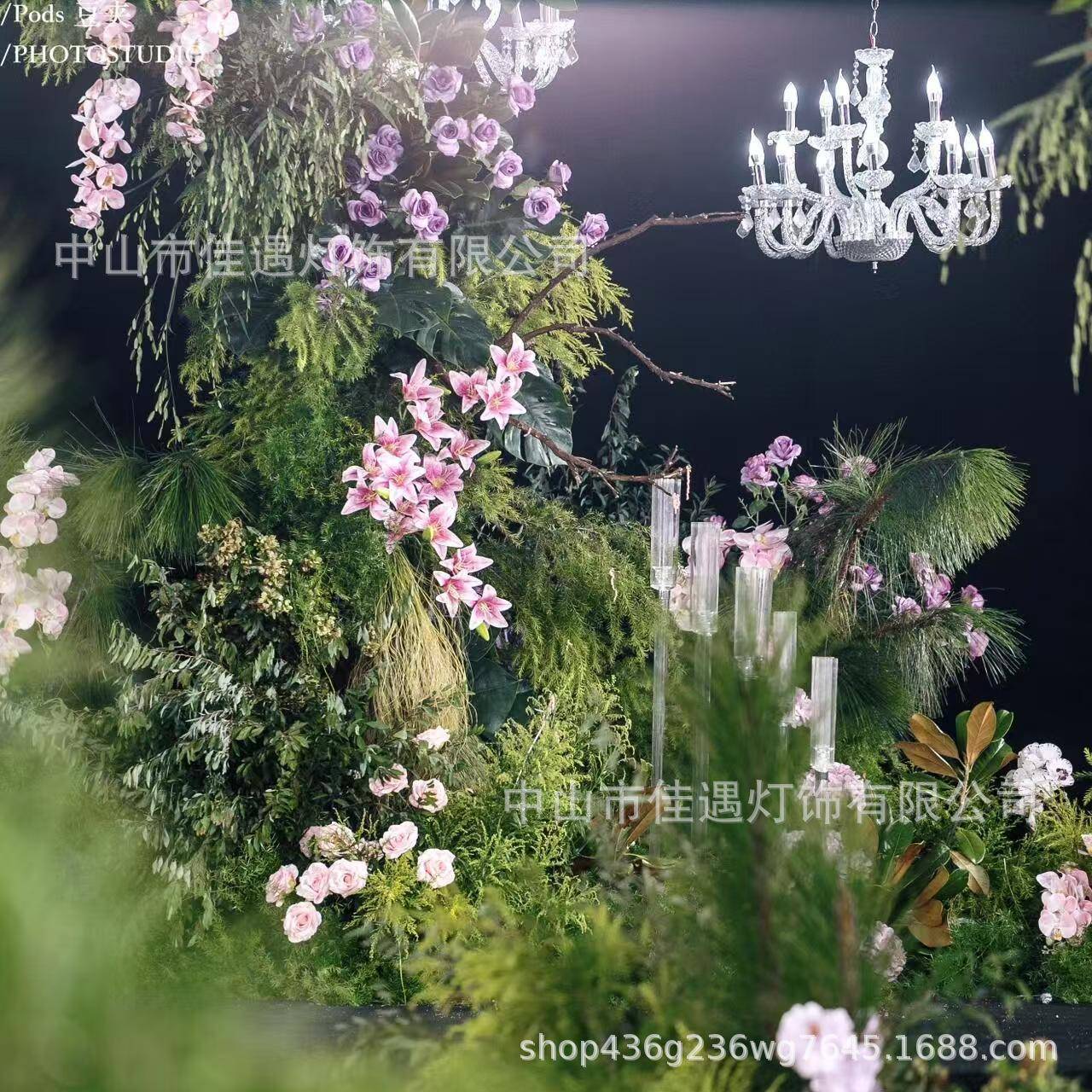 厂饰家直供新款水晶吊灯大堂婚庆吊电镀法道礼式仪400式亭装灯婚