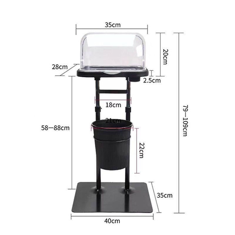 超市双杆试吃架子落地式试吃台展升降架试吃展吃示示台试盒透明