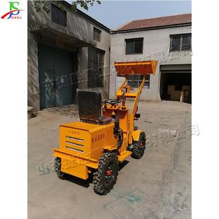 四驱电动装894载状机小电动小车石灰型煤炭散铲物料铲挖作业车