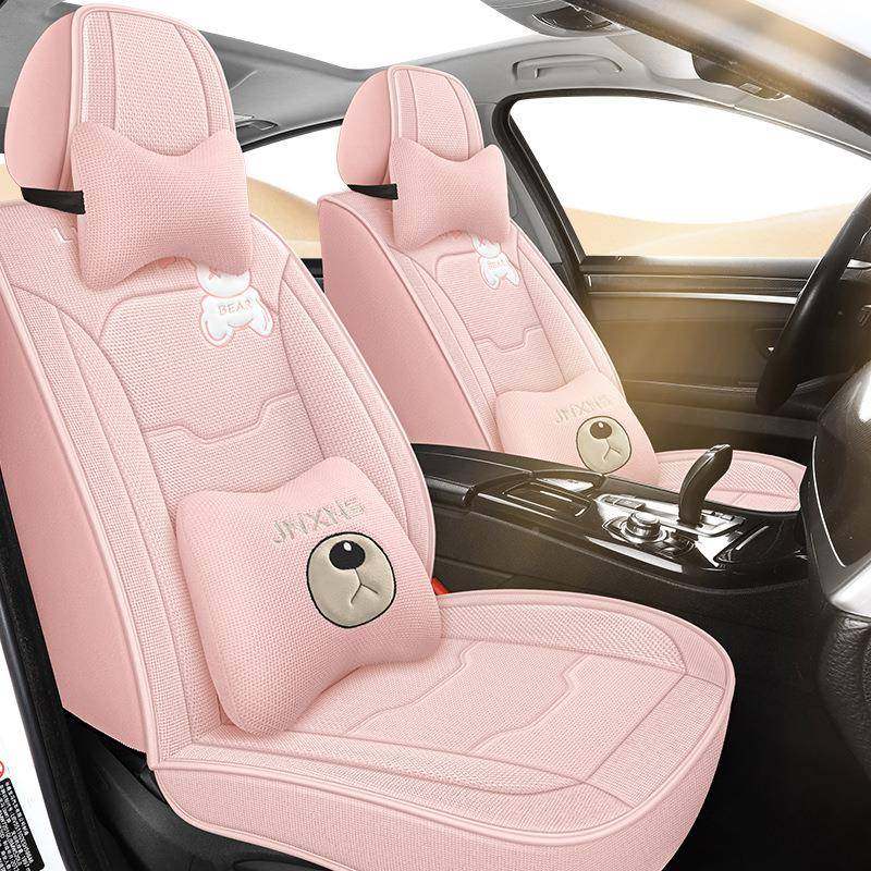 新款汽车座套亚麻卡通座四季通用全包围棉麻椅套布夏季NCP艺坐套,标准件/零部件/工业耗材,车间地垫,淘宝优惠券,粉丝福利购,淘宝优惠卷