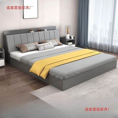 2现代简VXA约实木铺板51.米床架1.m租房床双人出1.8x2米主卧板式