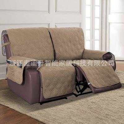 跨境亚马防沙发防水沙发垫连体躺椅纯色二人位三水人抗位沙发坐逊