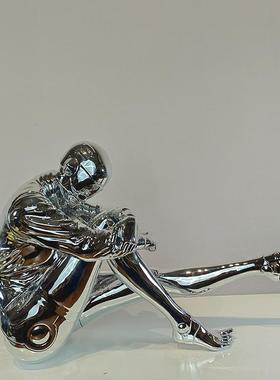 空山基机械女神艺术科雕塑电镀玄关办室电QZ-A190脑公技桌面感摆