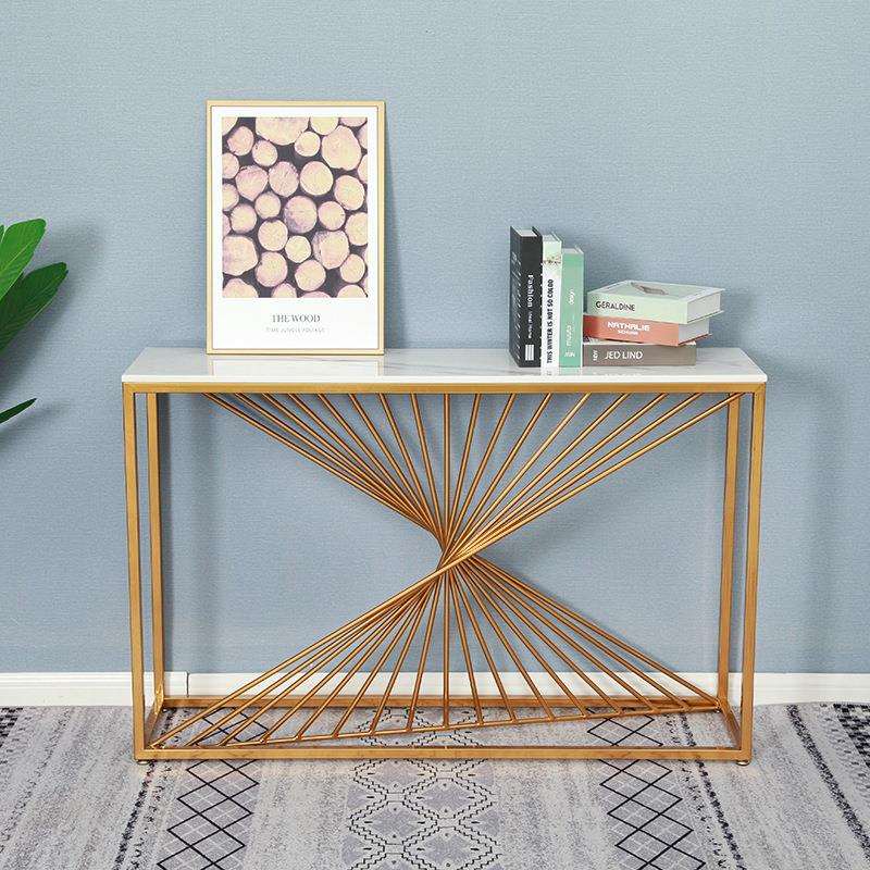 简约创意不锈钢玄关台新款北欧玄关桌子装饰客厅门厅供桌条案