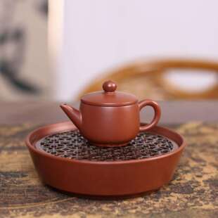 潮州原矿朱泥小品汉瓦壶50cc小容量一壶一杯喝茶茶壶旅行喝茶茶具
