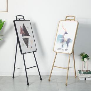 歌词壁画音响落地支架POP广告展架婚礼迎宾牌照片相框托架油画架