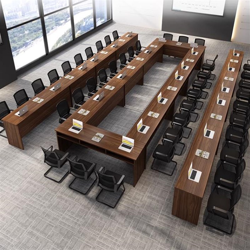 辅导班培训机构双人补习桌椅中小学生课桌N椅学校教室会议室桌椅