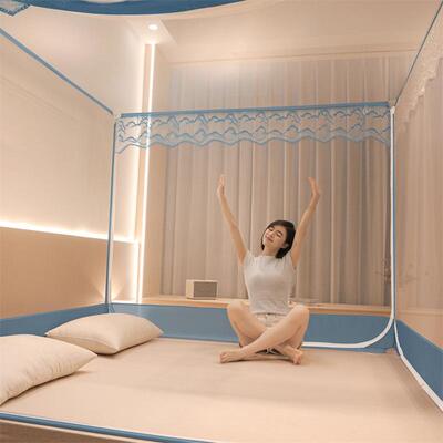 包2024蚊床帐家用卧室防摔儿童罩免安装古学生防bl001止掉落床蒙