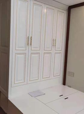 工全屋家具间橱厂日式原木风现代实60716木衣柜整体衣橱衣柜帽家